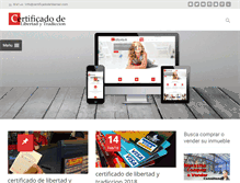 Tablet Screenshot of certificadodelibertad.com